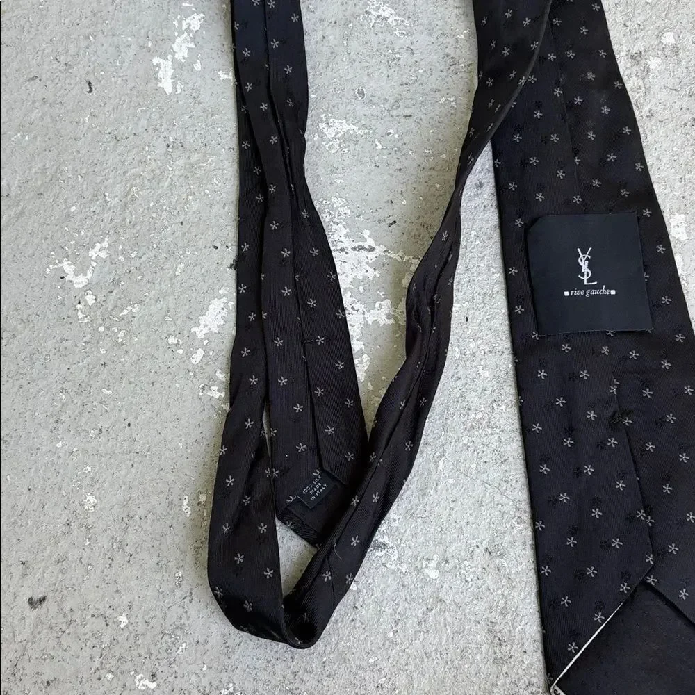 Saint Laurent Rive gauche silk tie